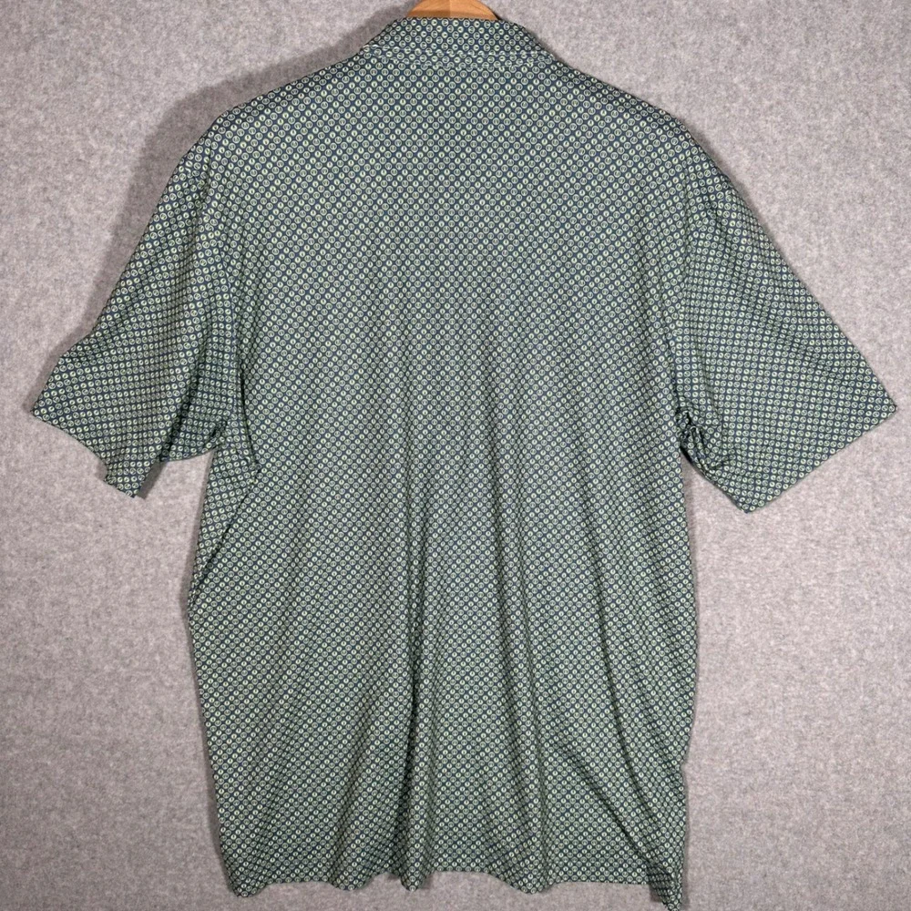 Turtleson Mens XL Polo Shirt Green Blue Beer Pop Tab East Lake Golf Club Stretch